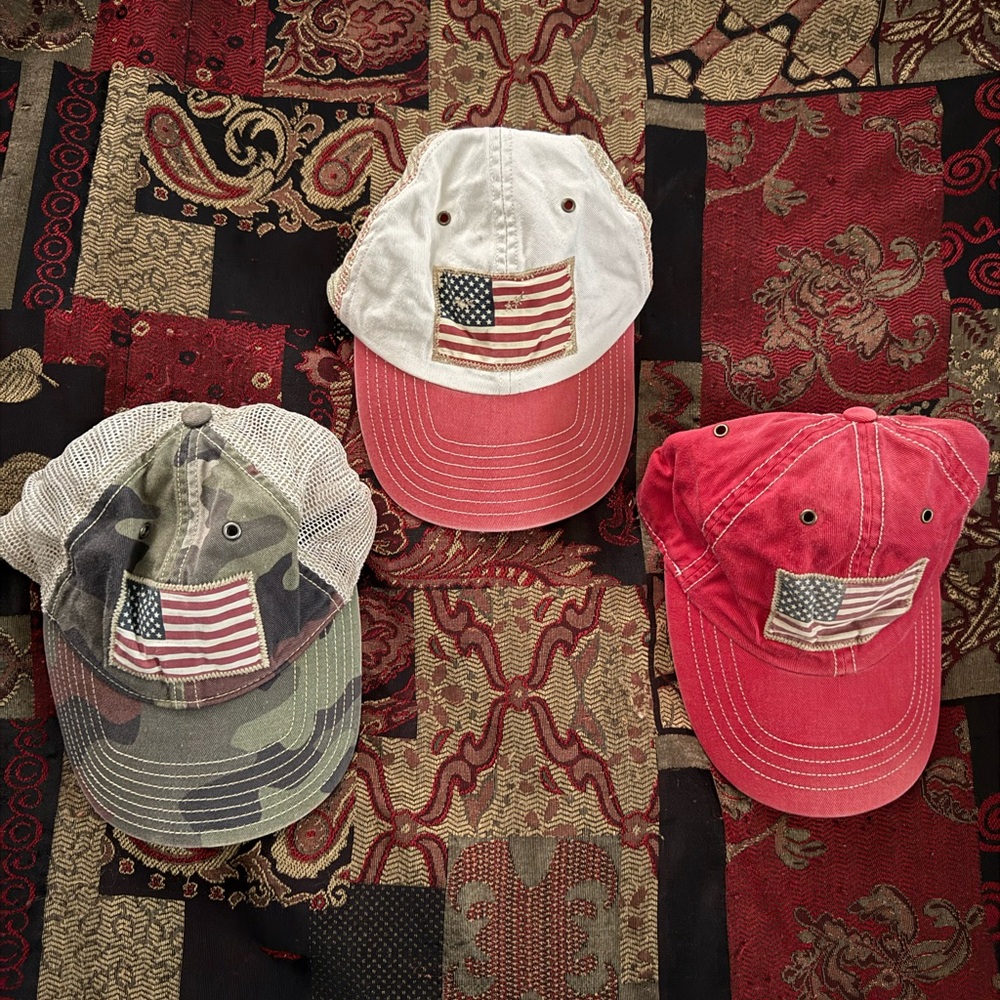Polo Ralph Lauren USA Patchwork/Americana/Camo Adjustable Mesh Caps/Hats